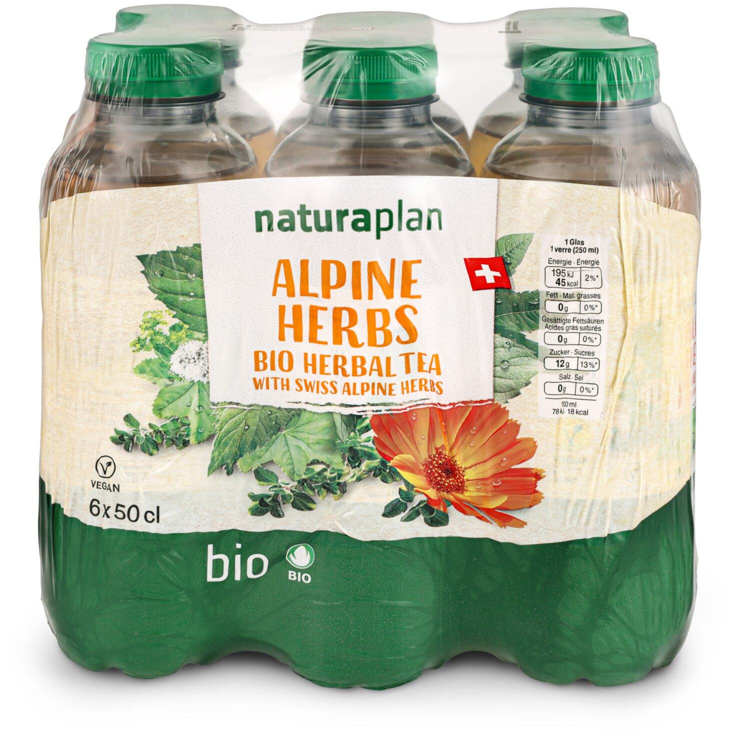 Naturaplan Organic Alpine Herbal Tea 6x50cl