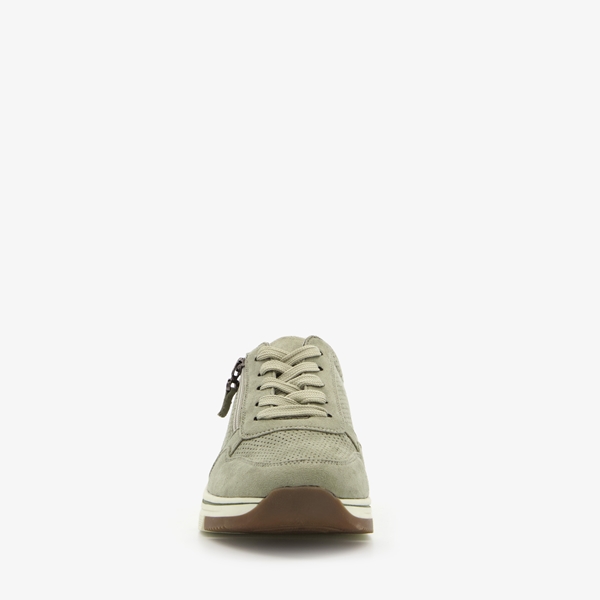 Blue Box dames sneakers kaki met wit detail