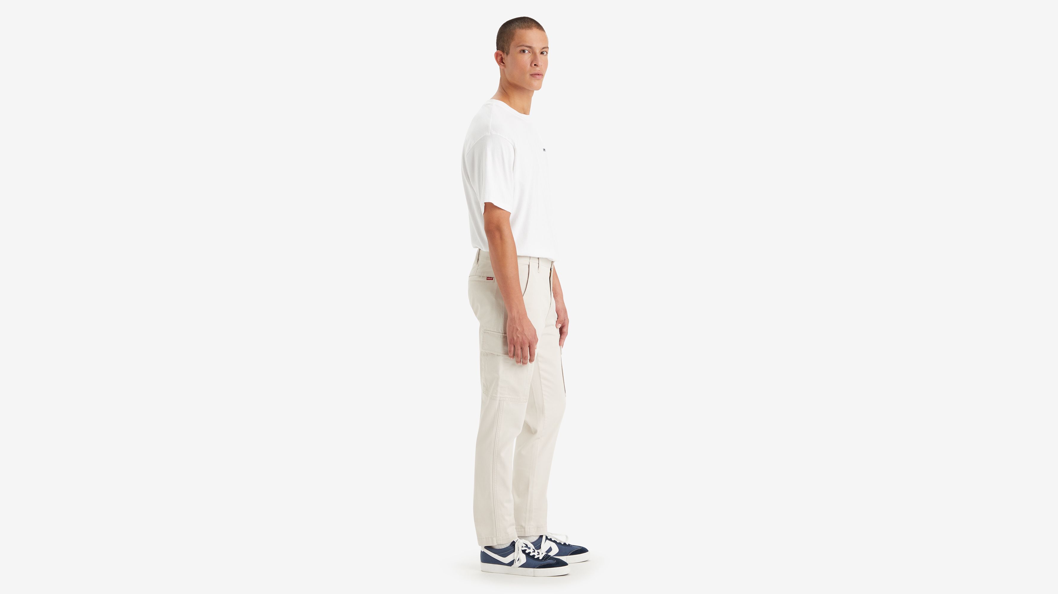 Pantalon XX Cargo slim - Pumice Stone Stretch Twill - Blanc