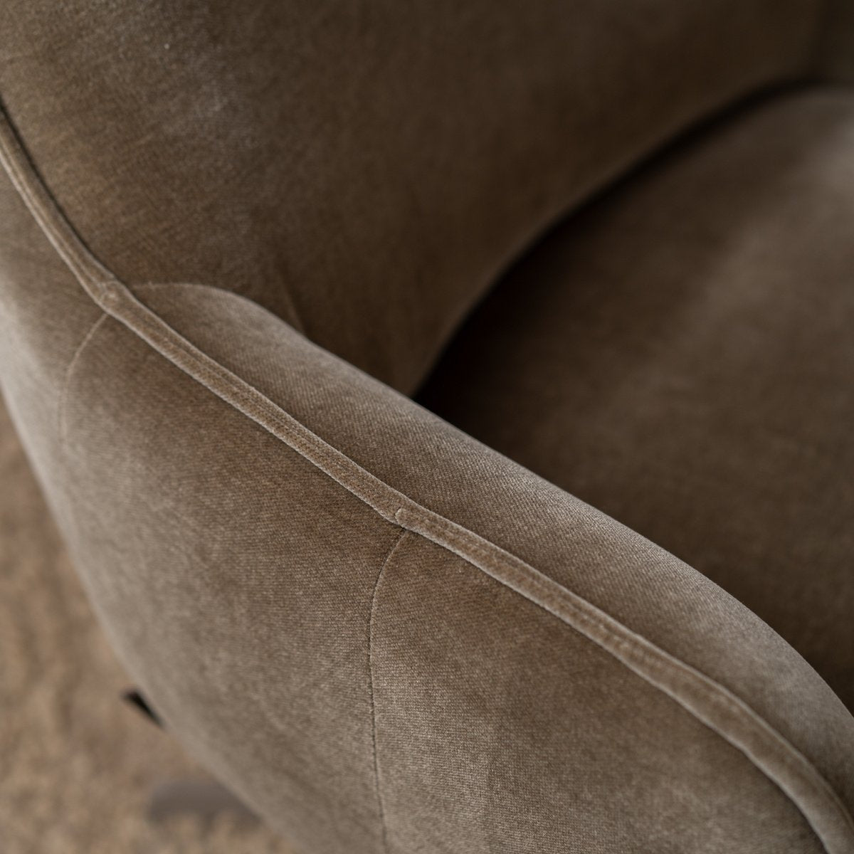 Bronx71 Fauteuil Stella draaibaar velvet bruin