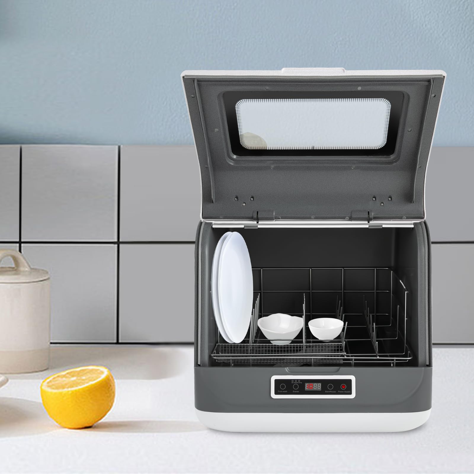Lave-Vaisselle Portable, Mini-Lave-Vaisselle, 3 Modes De Nettoyage, Lave-Vaisselle, Etre Placé Sur Les Comptoirs, Sous Les Comptoirs, Machines A Laver