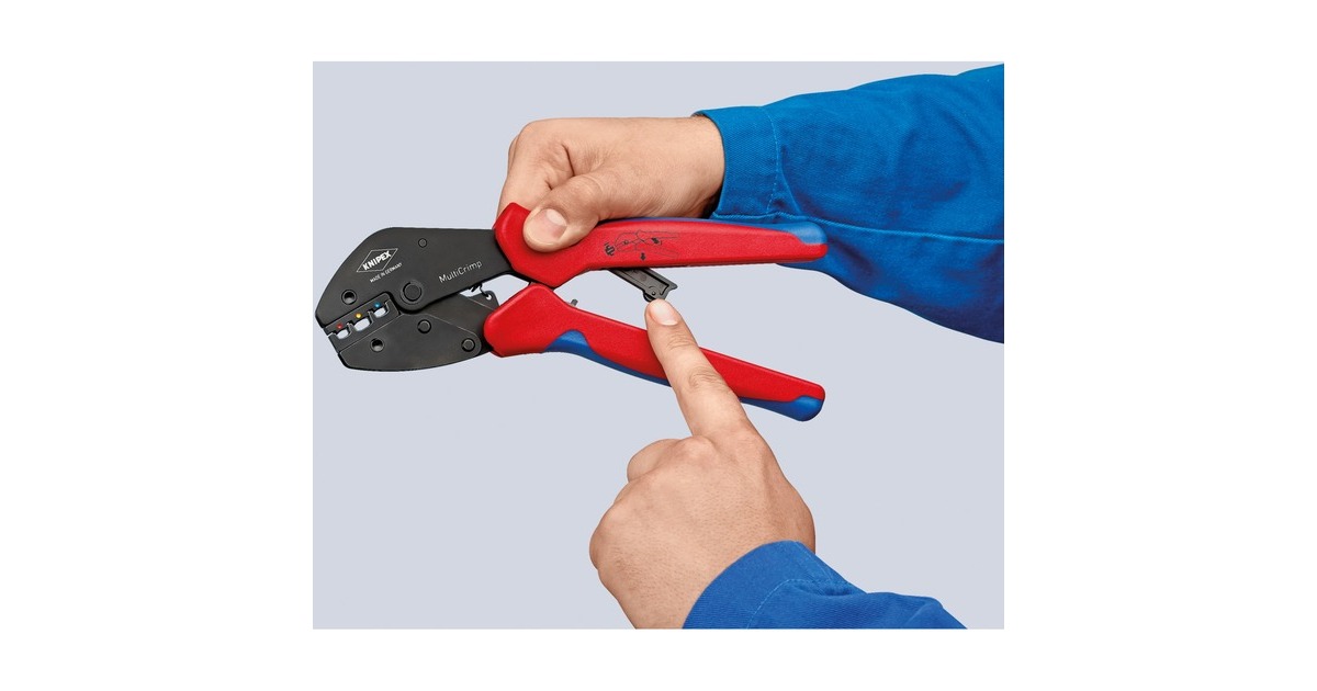KNIPEXMultiCrimp krimptang 973302  (Rood/blauw)