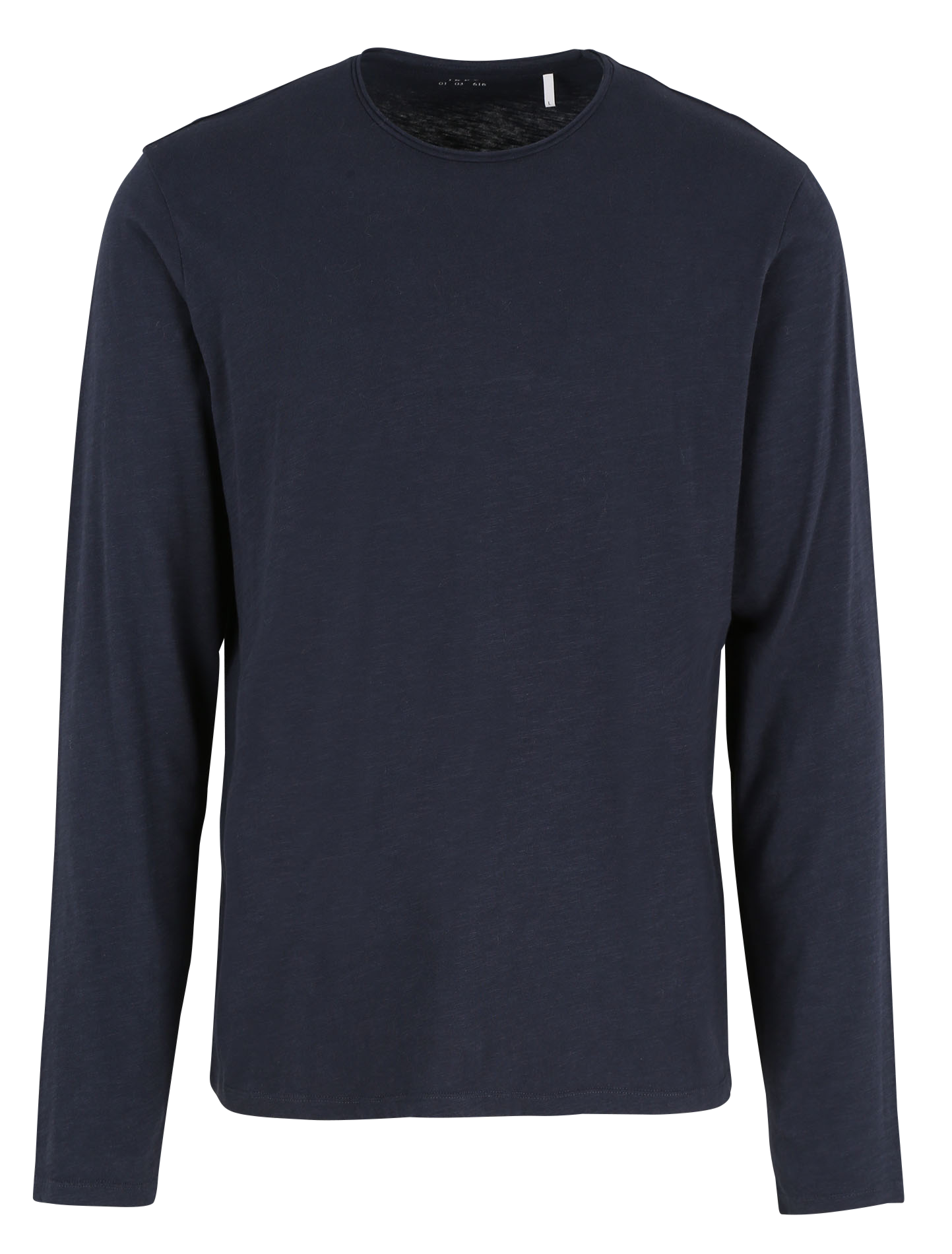 Tee-shirt col rond en coton| Bleu