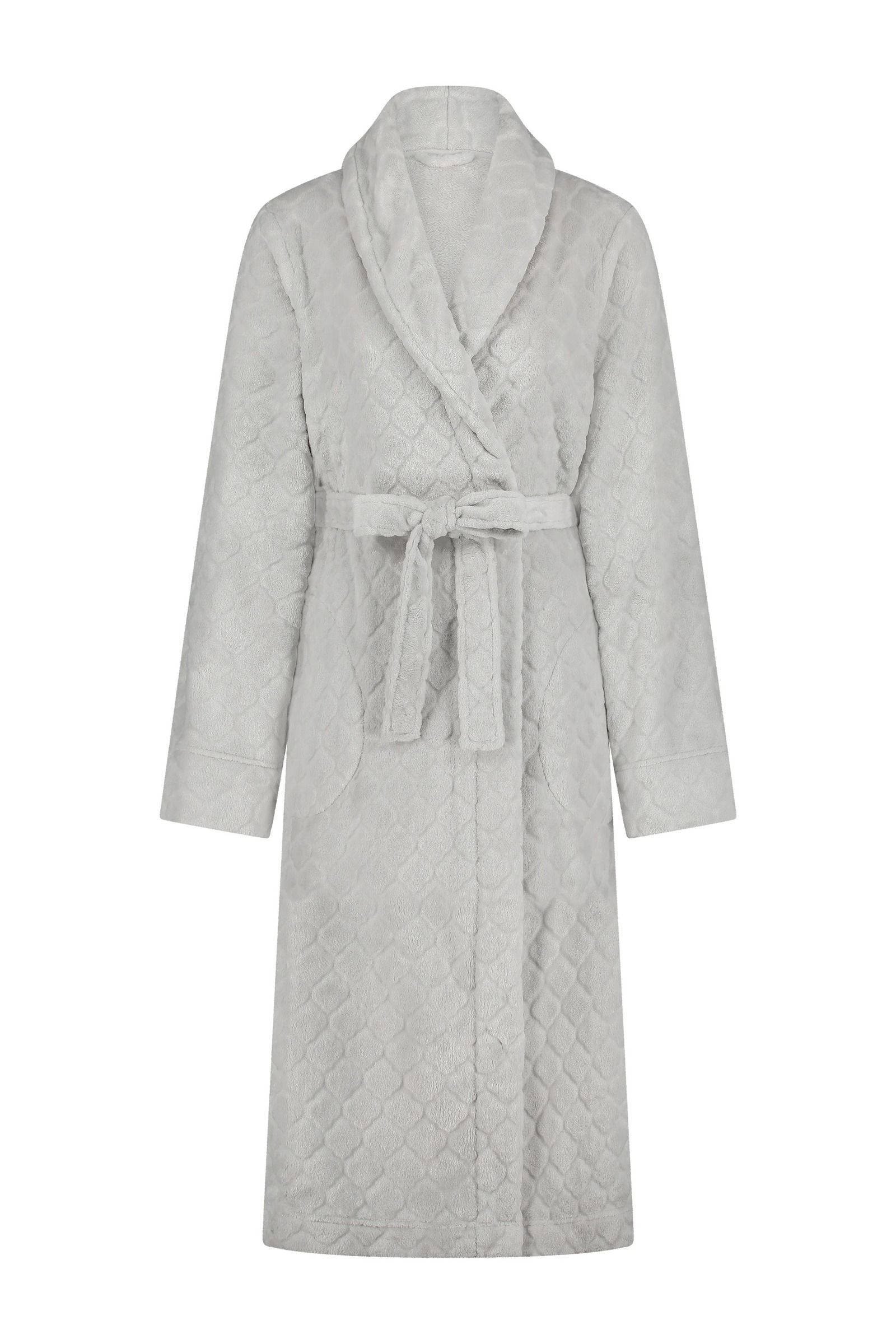 Hunkemöller fleece badjas grijs