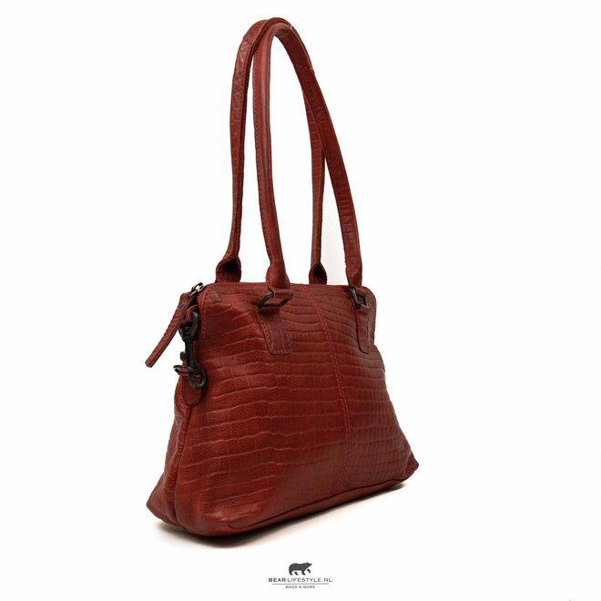 Bear Design Croco Hand/ Schoudertas Petra Rood BBC1792