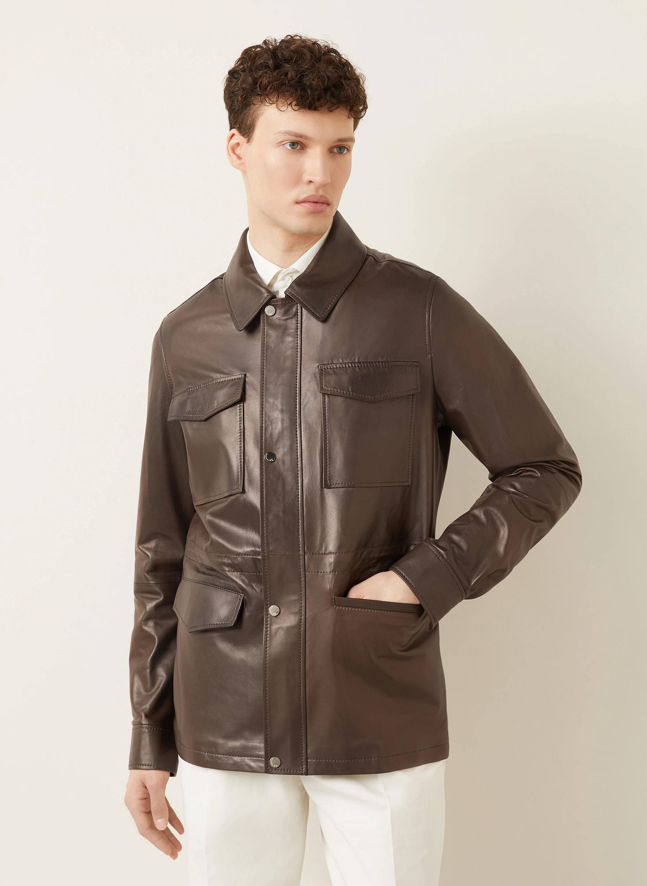 manzoni 24 Fieldjacket aus Leder