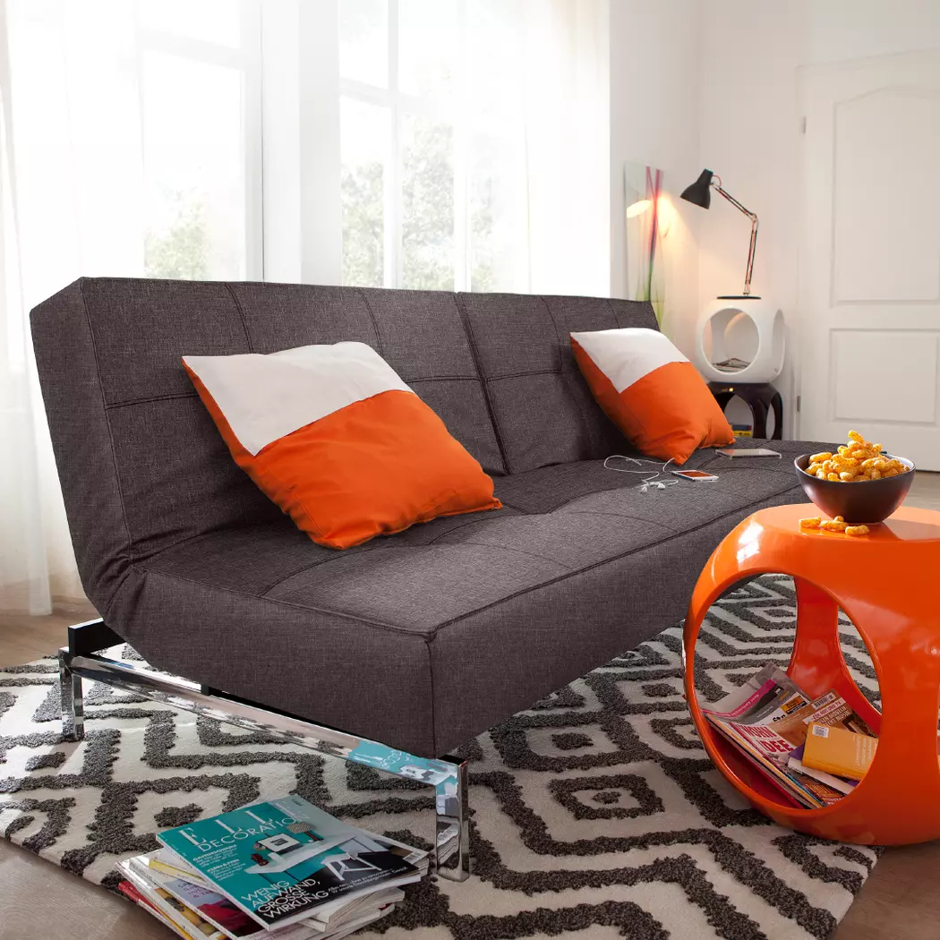 Schlafsofa Splitback Chrom
