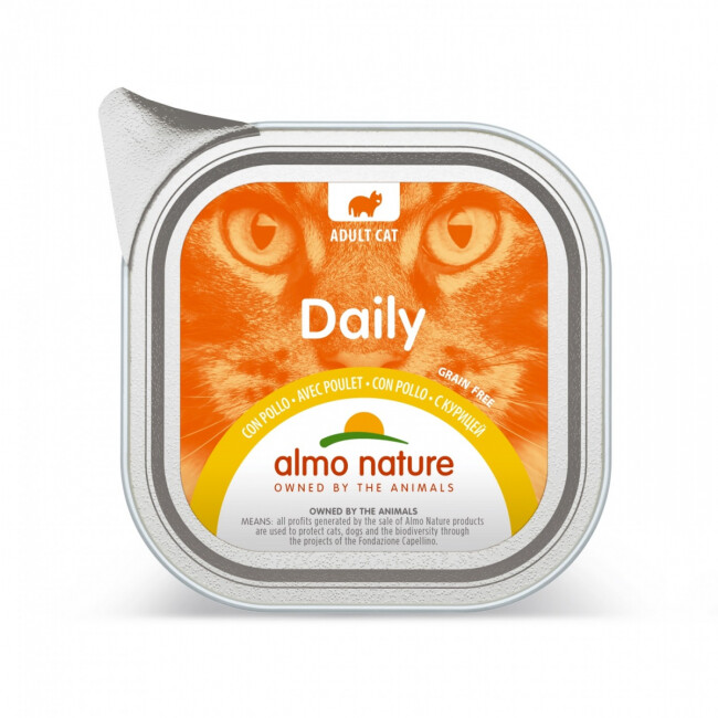 Pâtée Almo Nature Daily Grain Free - Lot de 6 barquettes 100 g