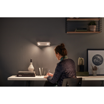 Philips duospot Clockwork wit incl. WarmGlow LED-lichtbron