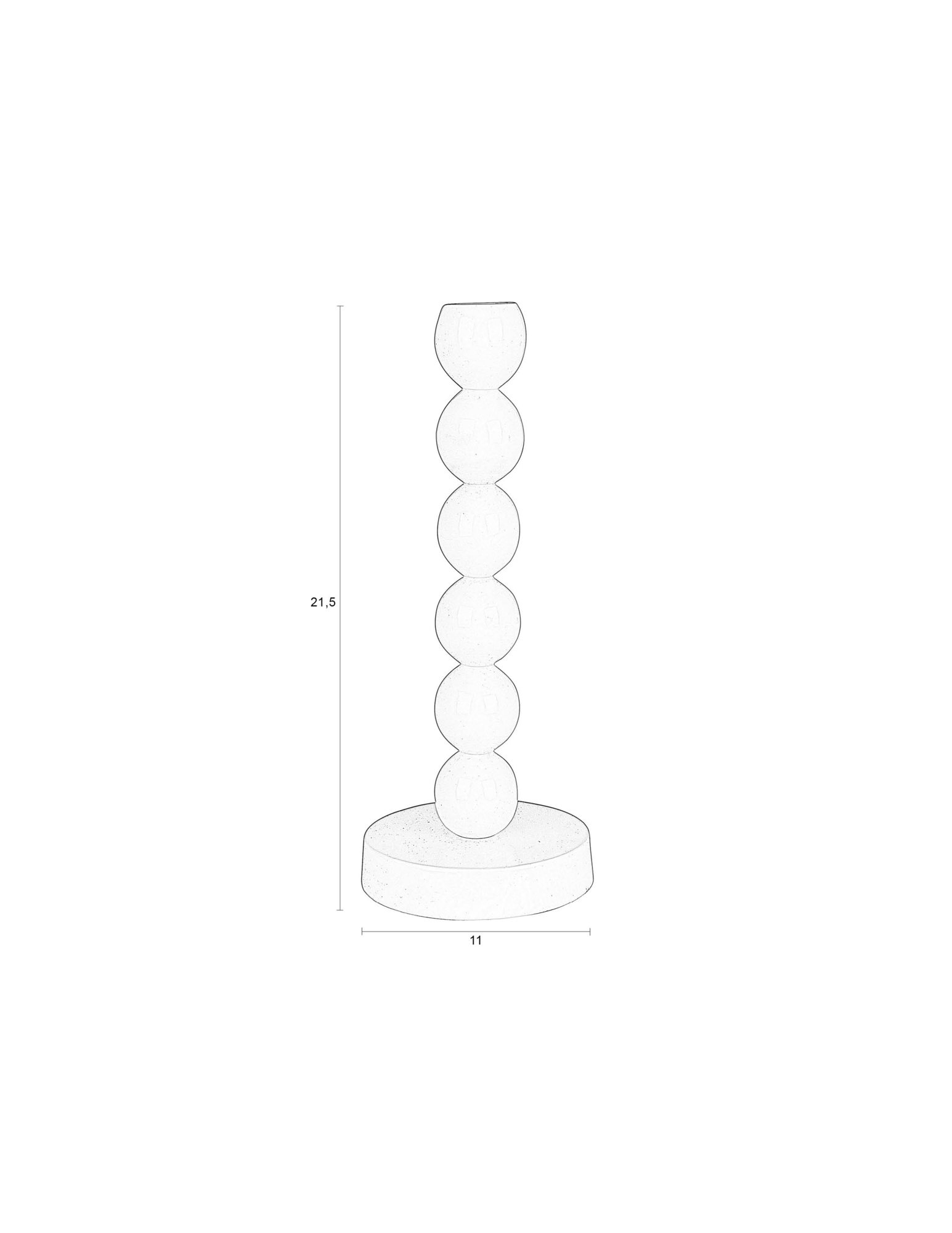 Kandelaar BUBBLES ONE zilver