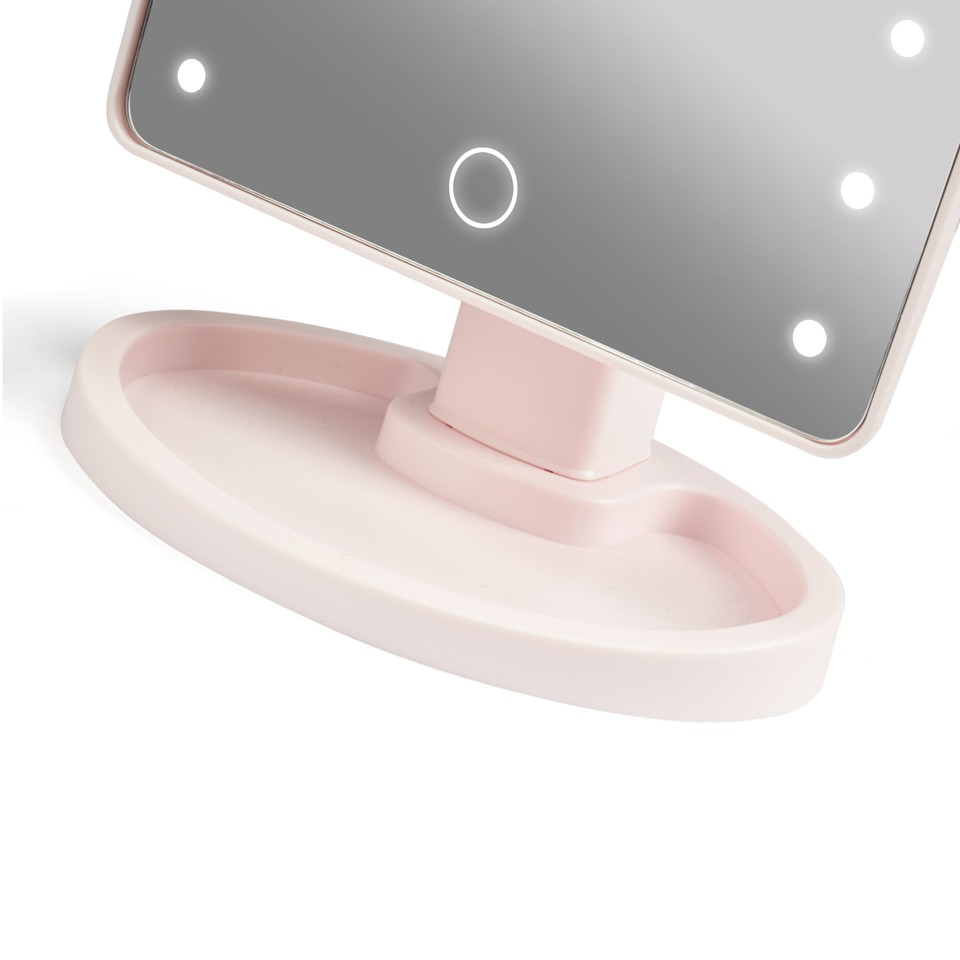 Gillian Jones - Hollywoodspejl med Touch, LED lys og USB-C - Rosa