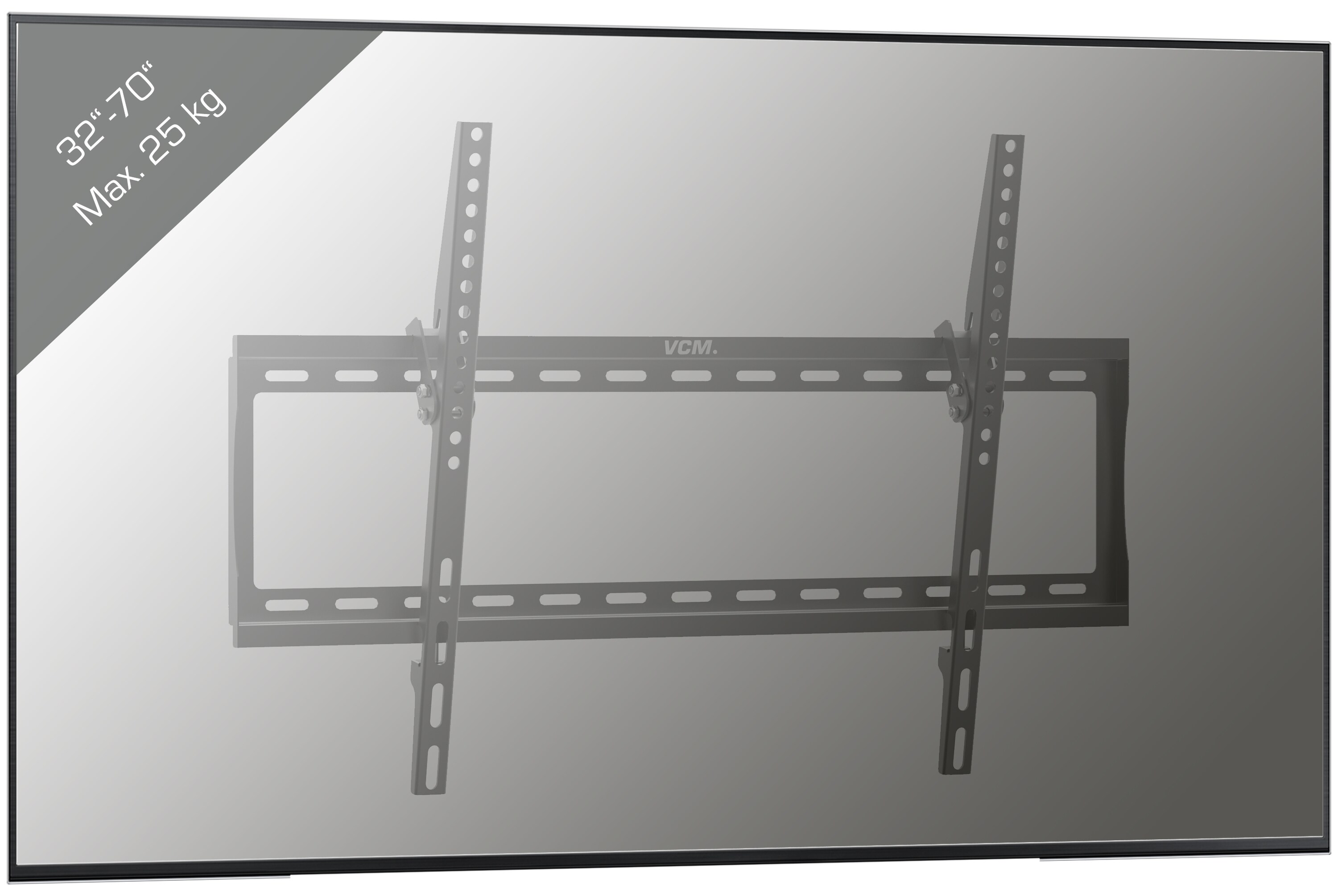 VCM Universal TV VESA Wandhalterung Halter Fernsehhalter flach neigbar B-FN600