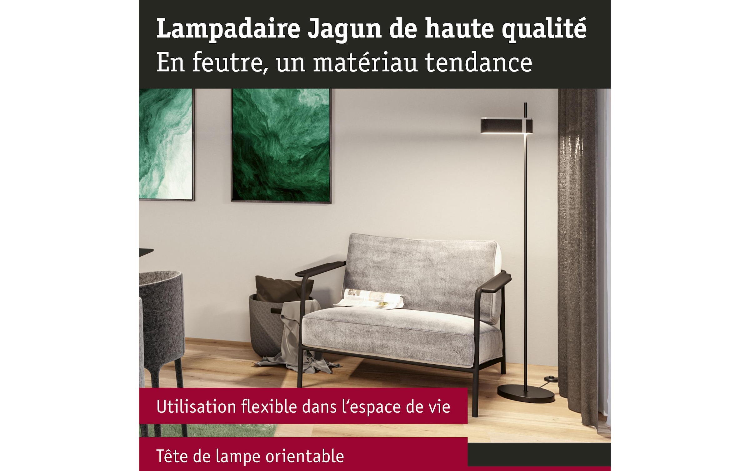 Paulmann LED Stehlampe »Jagun 2700K 20.4W« Warmweiss