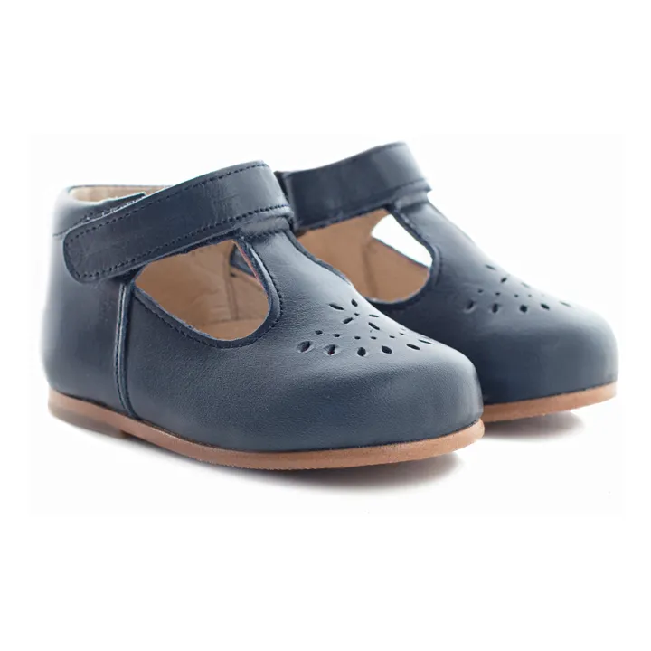 Poppée Babies T-Bar Milton Scratchs | Bleu marine