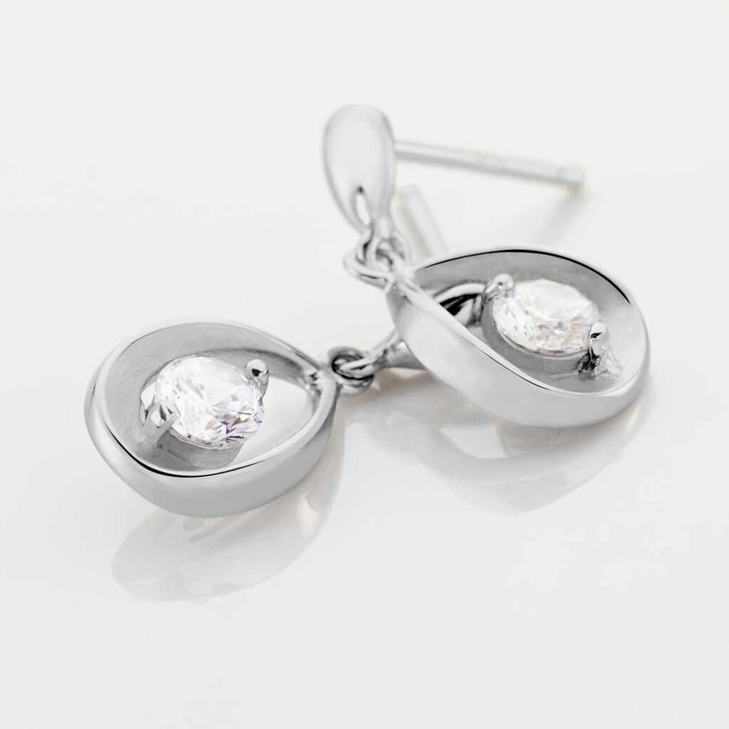 Boucles D'oreilles Pendantes Dyklan Argent Oxyde