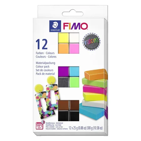 STAEDTLER® FIMO® Colour pack 8013 C Modelliermasse Neon Colours, 12 x 25 g