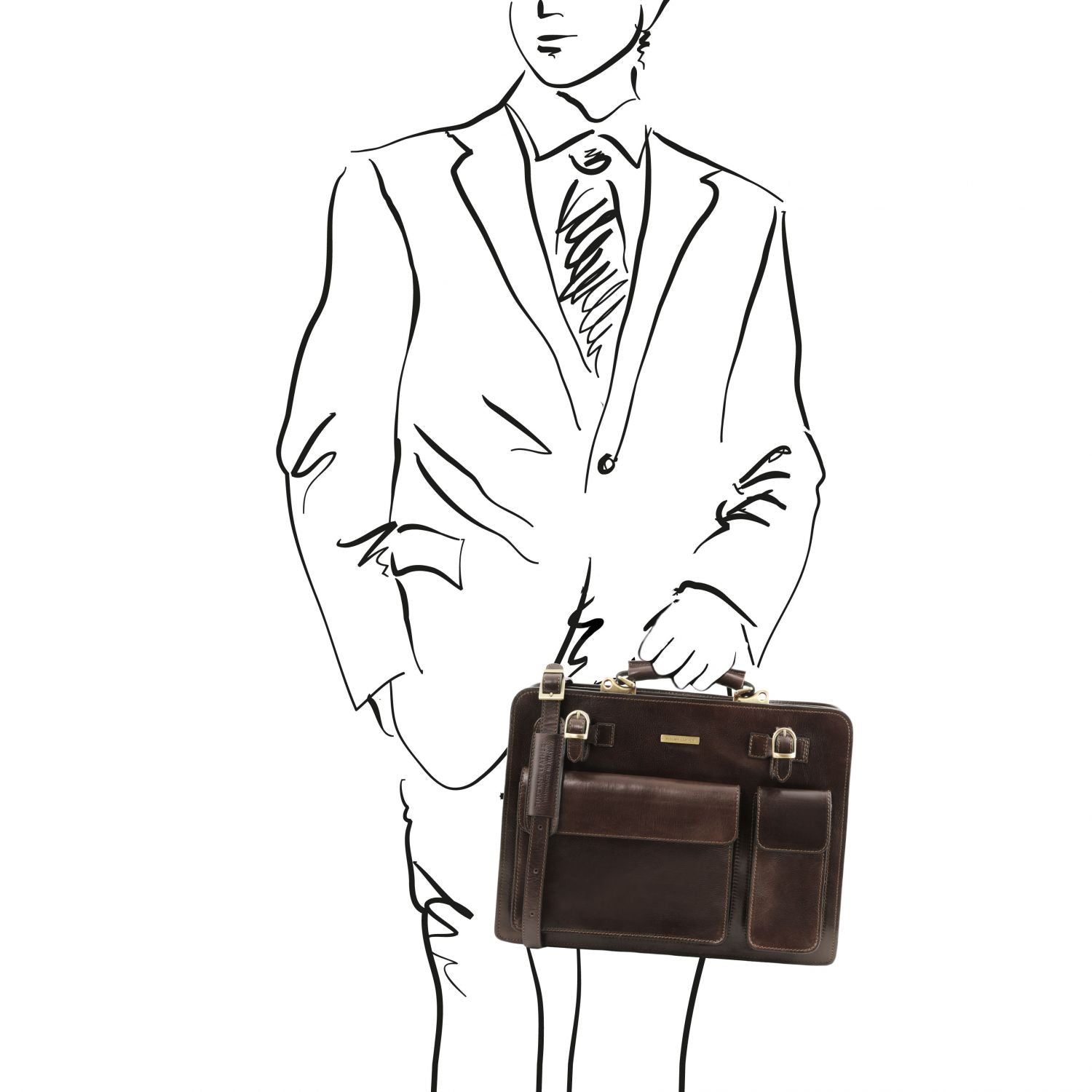 TL141268 – Venezia – leren Aktetas 2 compartments