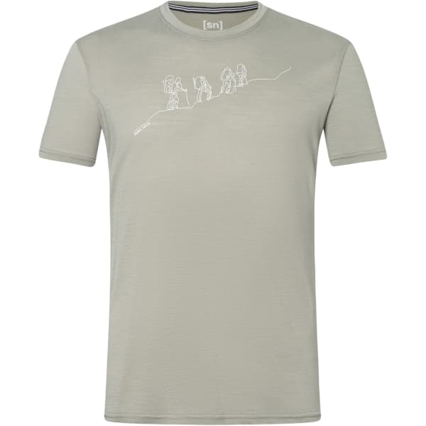 T-shirt randonnée SUPER.NATURAL M HIKING TEE DRIED SAGE/NATURAL WHITE