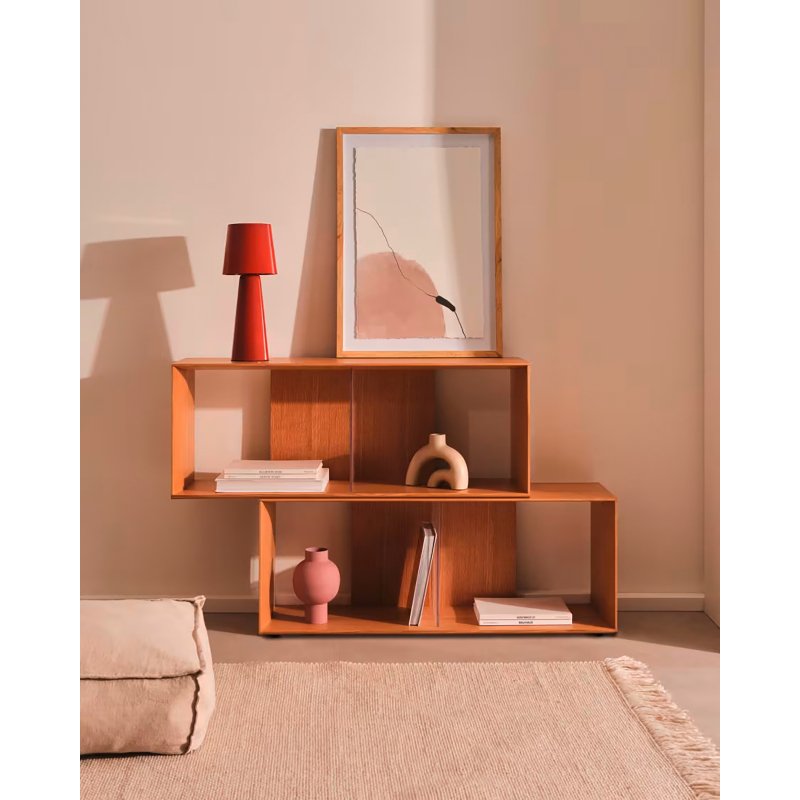Lot de 2 étagères Litto modulables en placage de bois 101 x 76 cm
