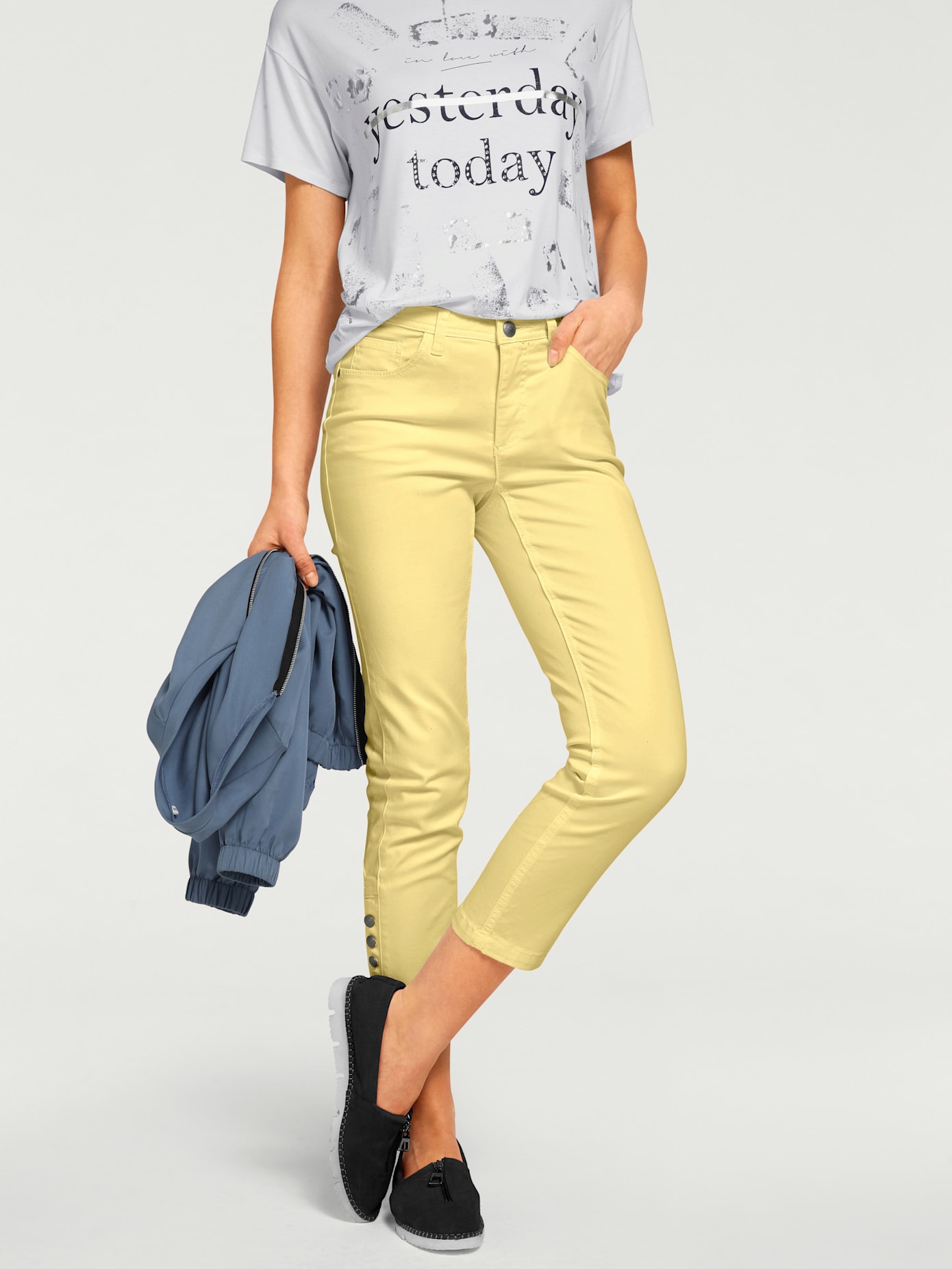 Pantalon effet ventre plat coupe skinny