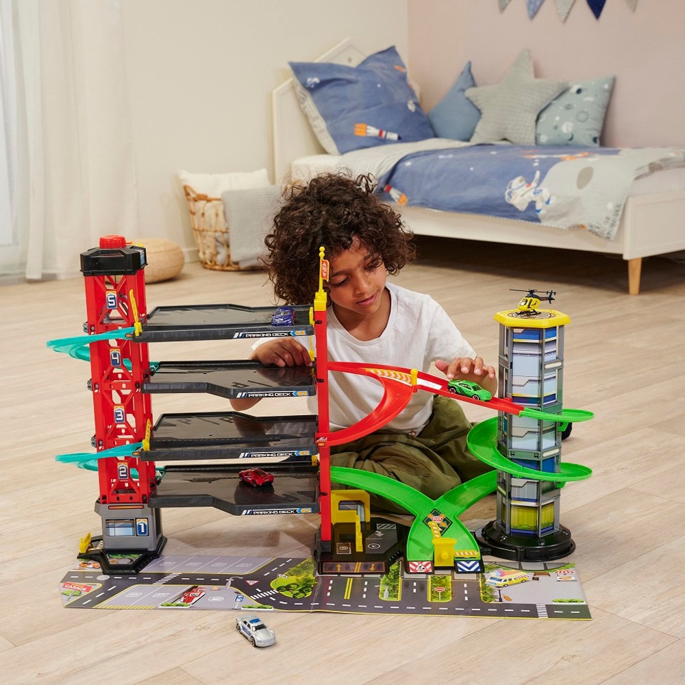Spielset mit 4-stöckigem Parkhaus
