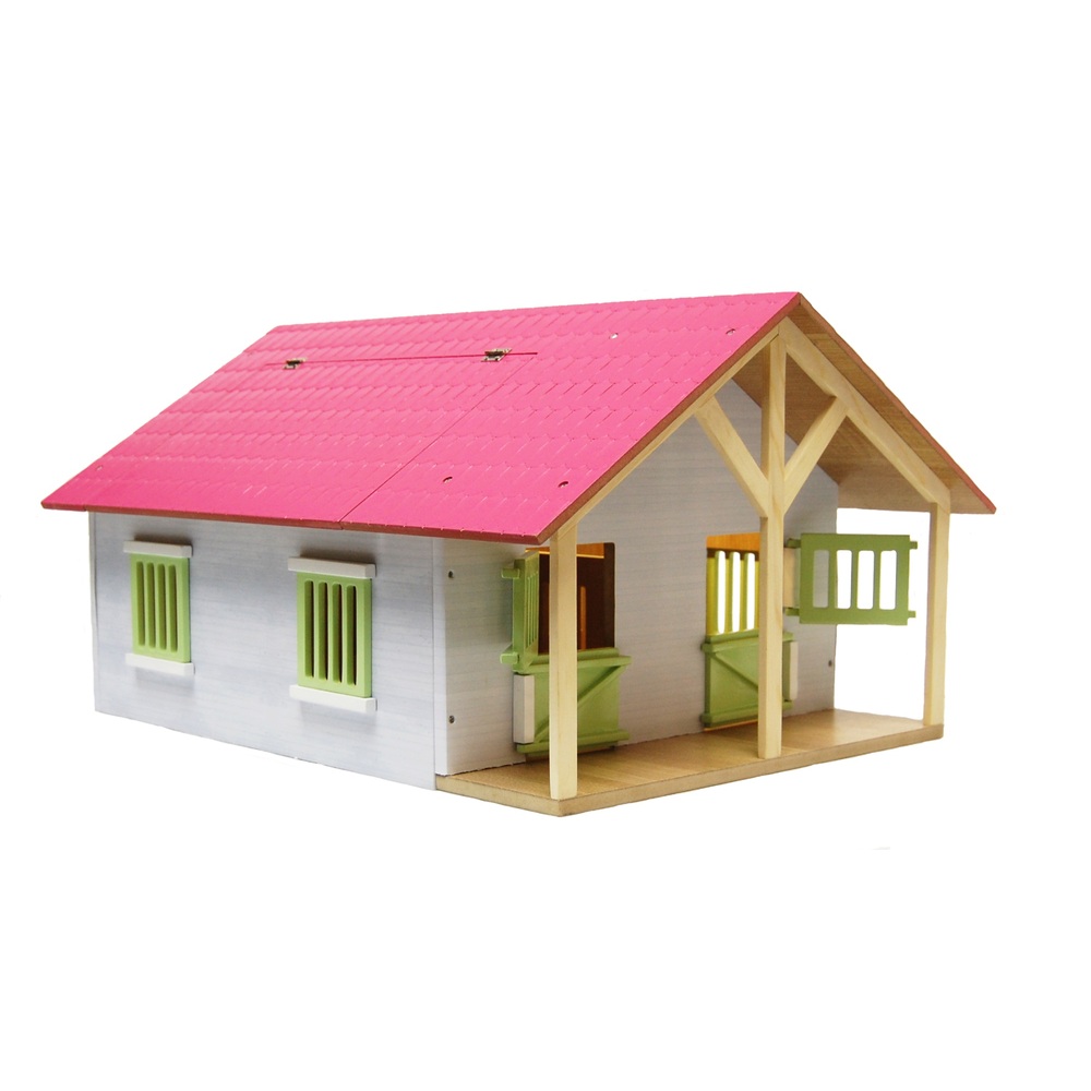 Pferdestall-Set aus Holz, Maßstab 1:24