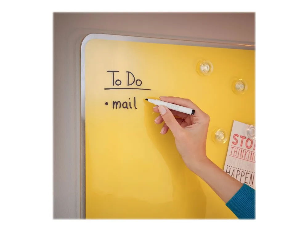 Whiteboard glastavle Leitz Cosy 80x60 cm gul magnetisk