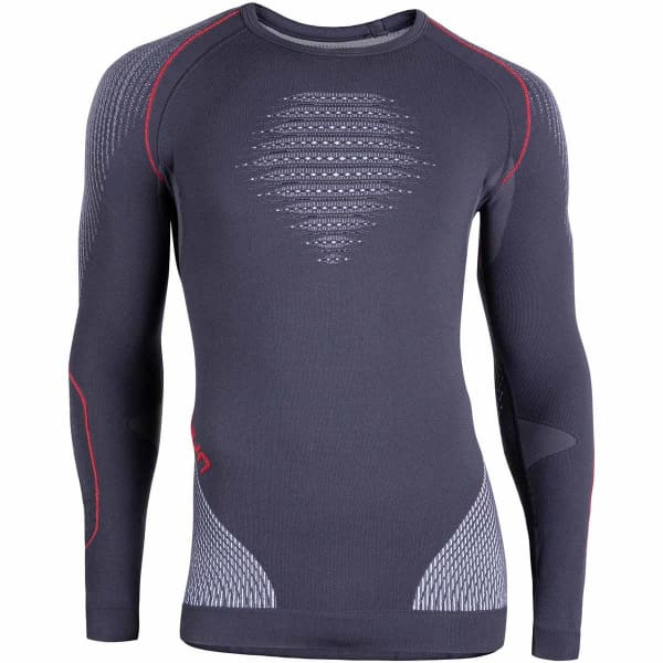 T-shirt thermique UYN EVOLUTYON UW SHIRT LG_SL CHARCOAL/WHITE/RED