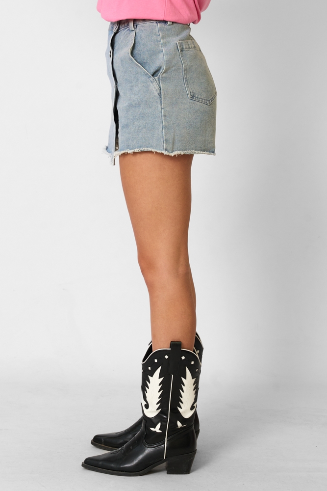 Mare denim skort blauw