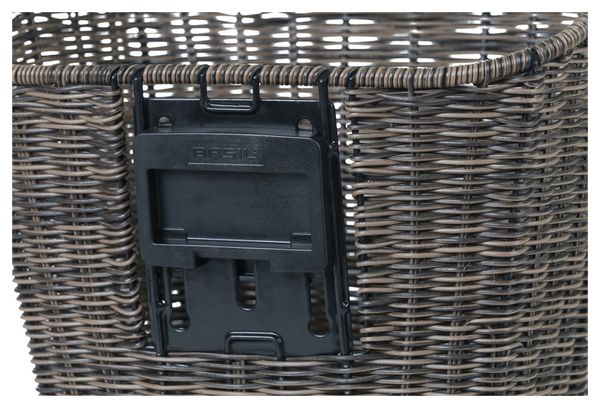 Panier de vélo avant Basil Bremen Rattan Look KF brun foncé