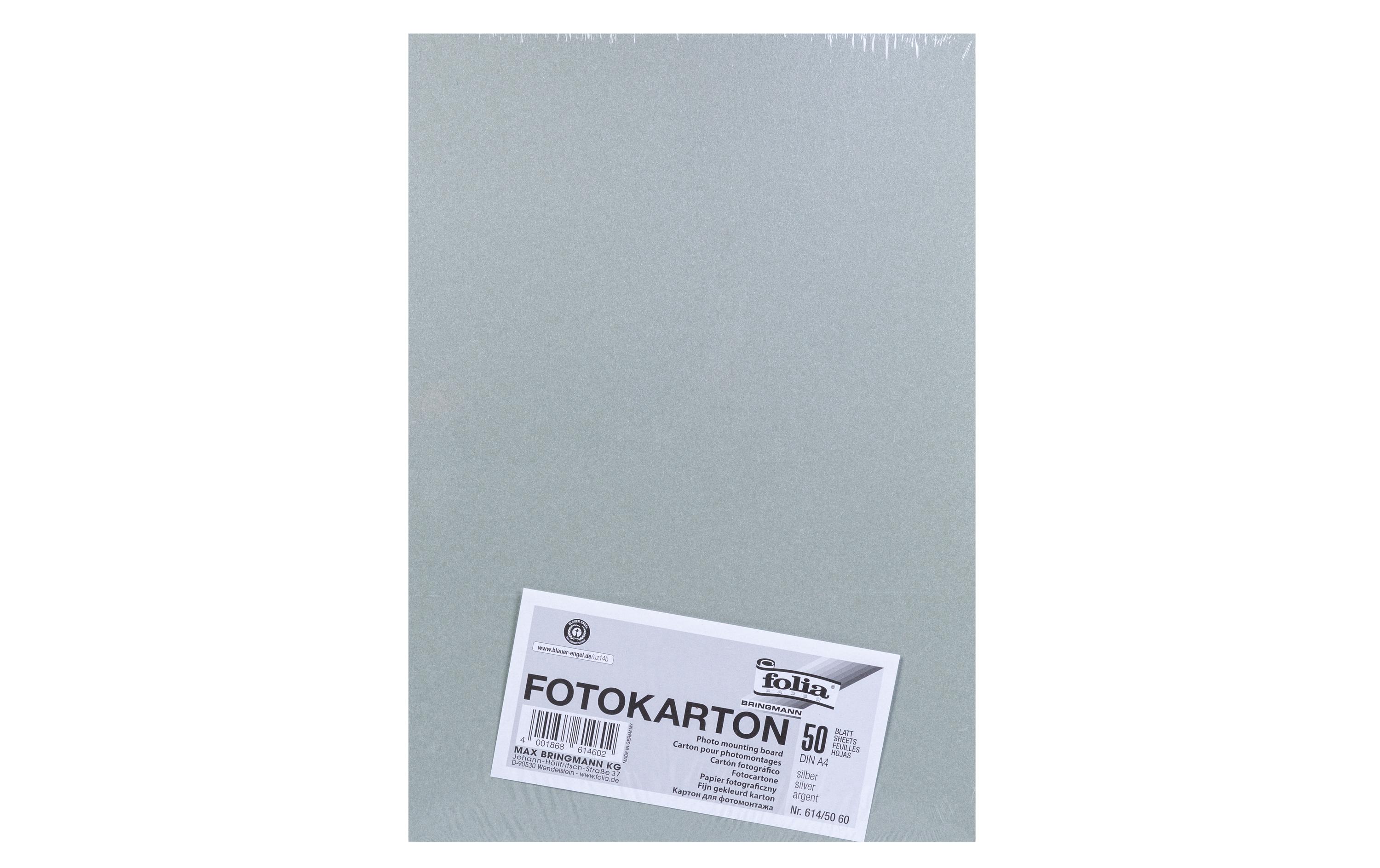 Fotokarton A4, 300 g/m², 50 Blatt, Silber MattFotokarton zum Basteln oder Gestalten