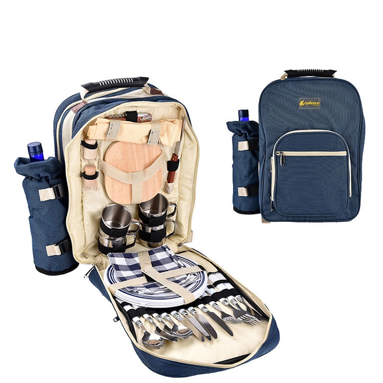 26in1 Outdoor Picknick Camping Rucksack für bis zu 4 Personen - Blau