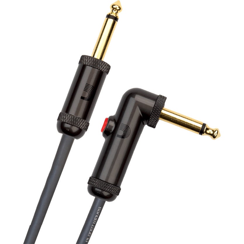 D'Addario AGLRA-10 instrumentkabel met circuitbreaker recht-haaks 3m