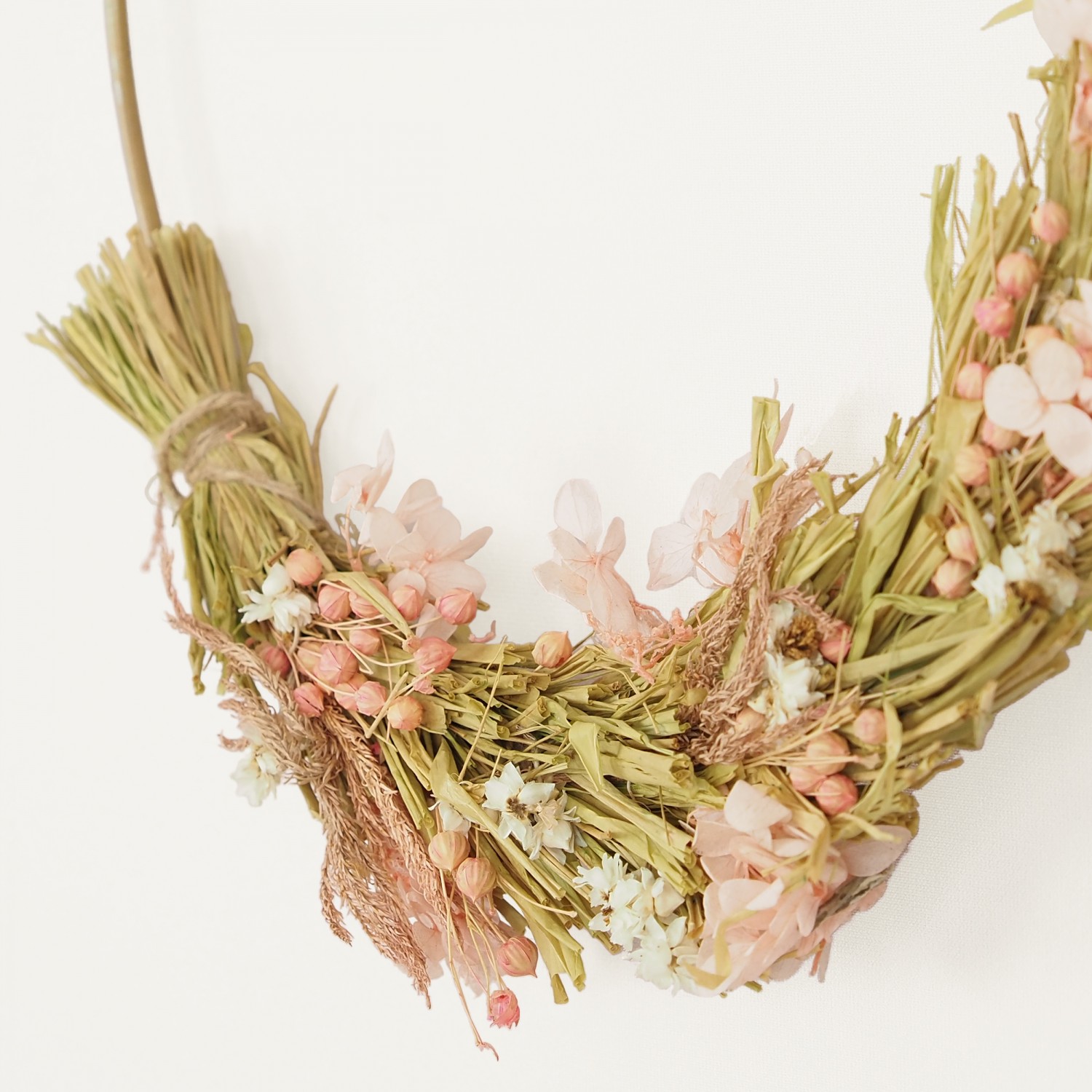 Couronne fleurs séchées naturelles 35cm