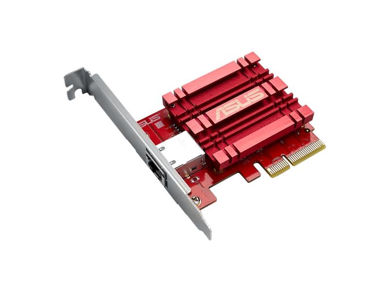 ASUS Netzwerkkarte XG-C100C V2 10/5/2.5/1Gbps PCI-Express x 10GBase-T PCIe Netzwerkadapter mit Abwärtskompatibilität zu 5/2.5/1G und 100 Mbps, RJ45-Schnittstelle sowie integriertem QoS
