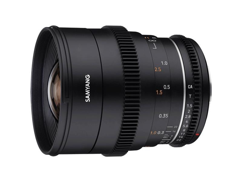 Samyang Festbrennweite VDSLR 24mm T/1.5 Mark II – Canon RF Wettergeschützte Festbrennweite in schlankem Design