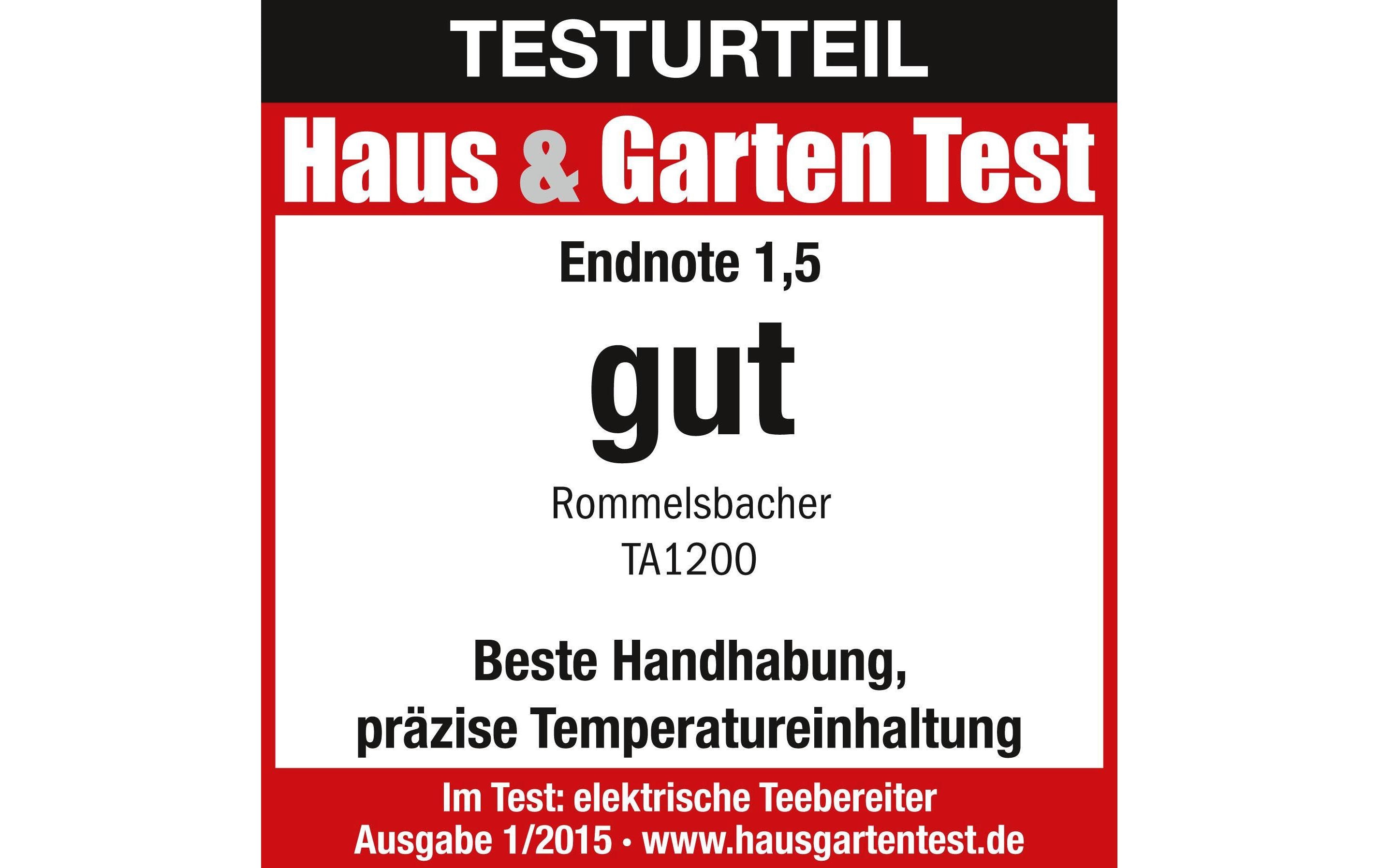 Tee- und Wasserkocher TA 1200 Schwarz<br>Teezubereitungsgerät mit Filter- und Teekanne