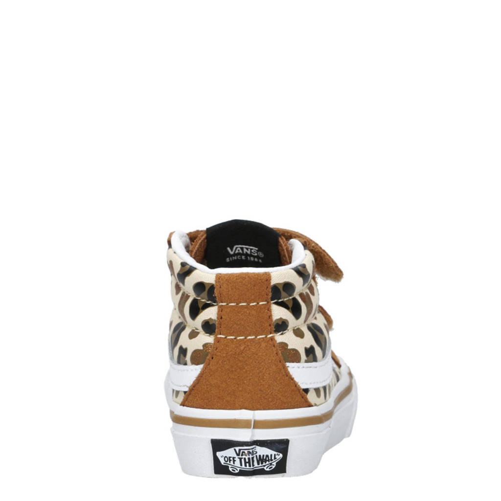 VANS SK8-Mid ReissueLeopard Glitter sneakers camel/ecru/bruin