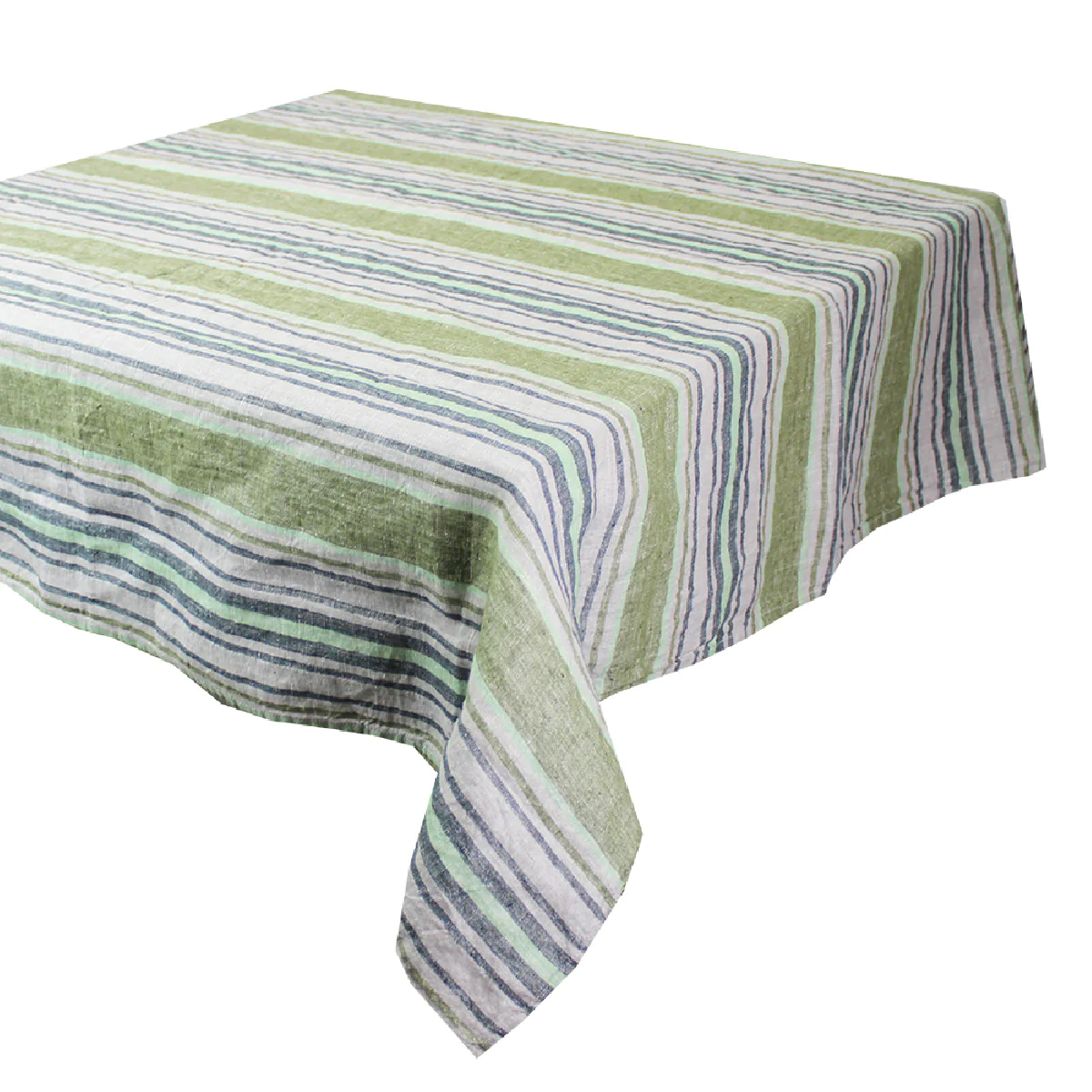 Nappe pur lin vert 115x115 Garnier Thiebaut