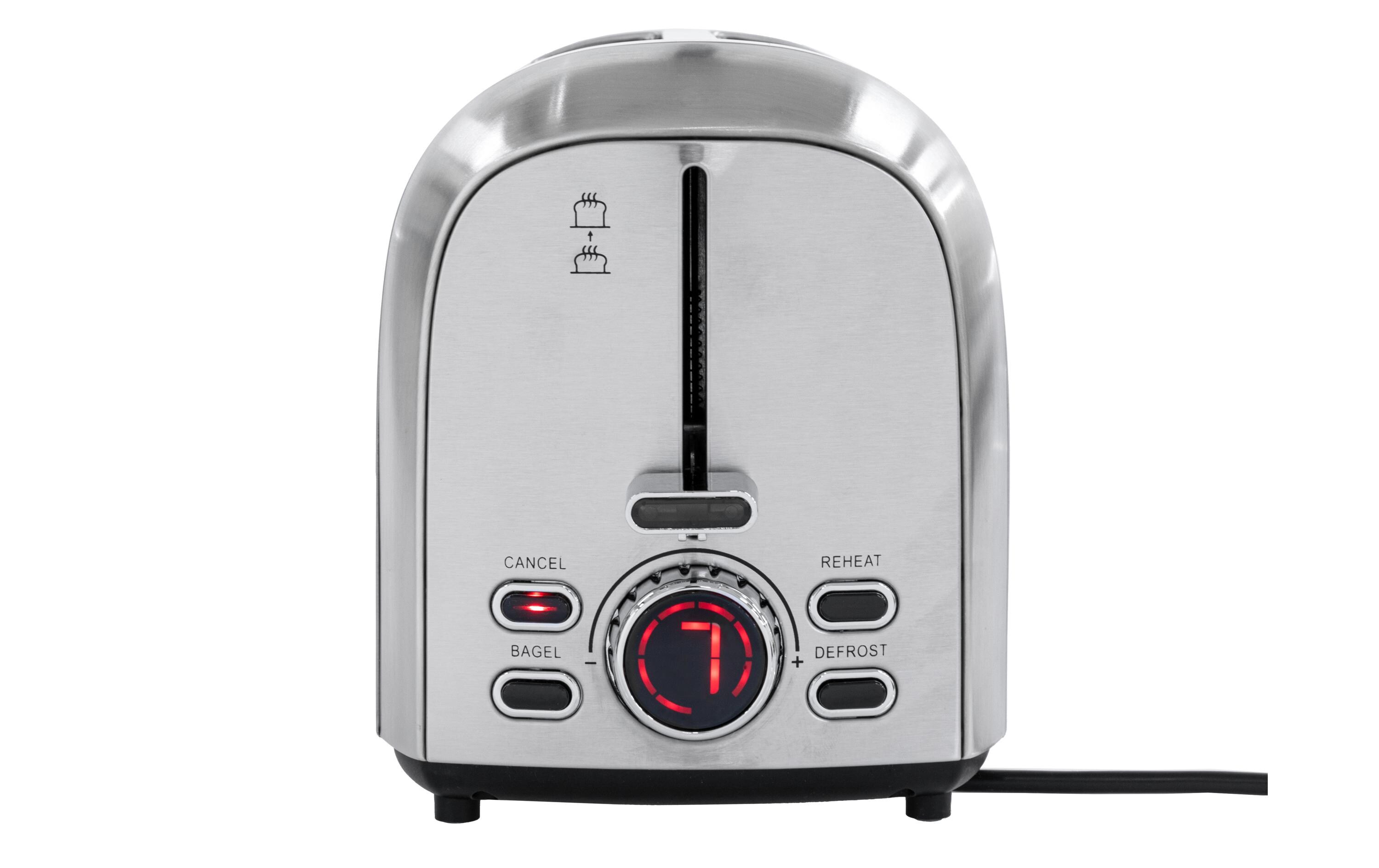 Toaster Crusty SilberToaster zum gleichzeitigen Rösten von 2 Brotscheiben