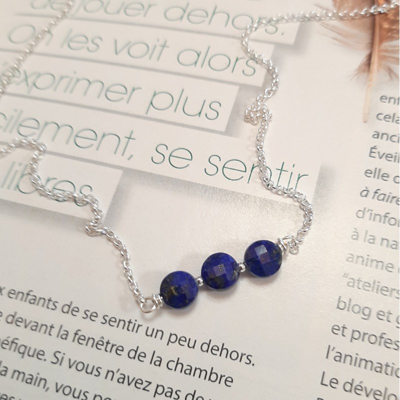 Collier Maya Lapis-Lazuli et Argent 925