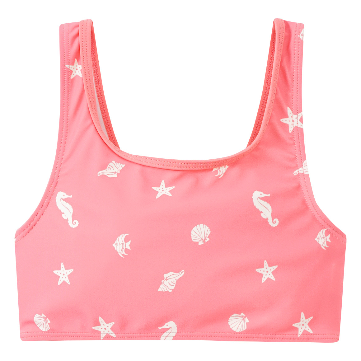 Famy Mädchen Bikini mit Meerestier-Allover rosa / weiss