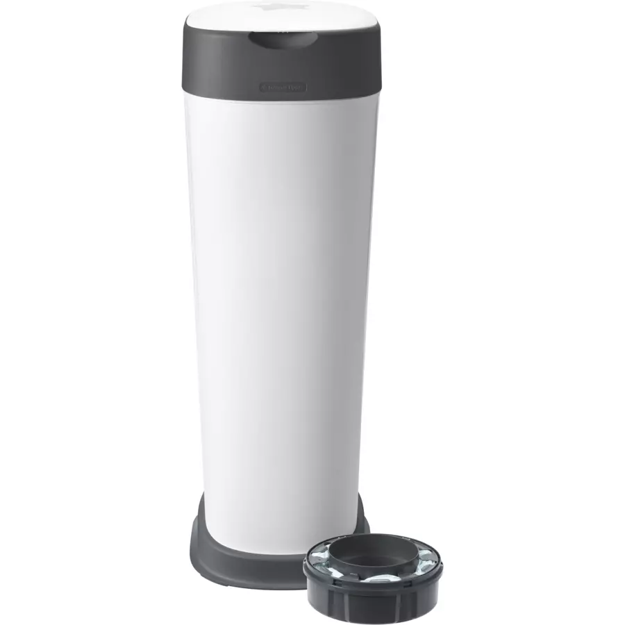 Tommee Tippee Windeleimer Twist & Click Sangenic XL, inkl. vier Kassetten mit nachhaltig gewonnenem, antibakteriellem Greenfilm in weiß