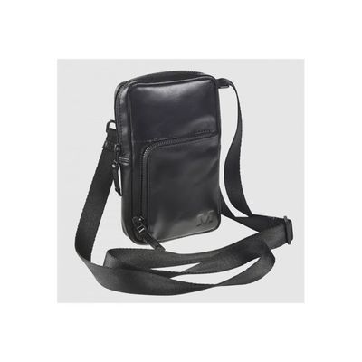 Maverick All Black - Sac à bandoulière - cuir de vachette pleine fleur tanné végétal - noir