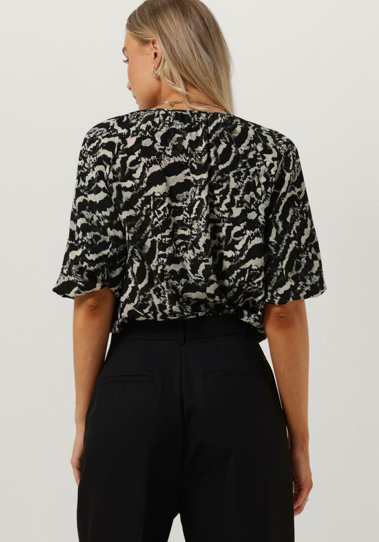VANILIA grijze vanilia blouse puff sleeve top