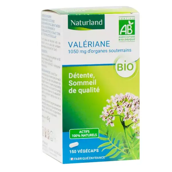 Naturland Organic Valeriana 150 cápsulas vegetais