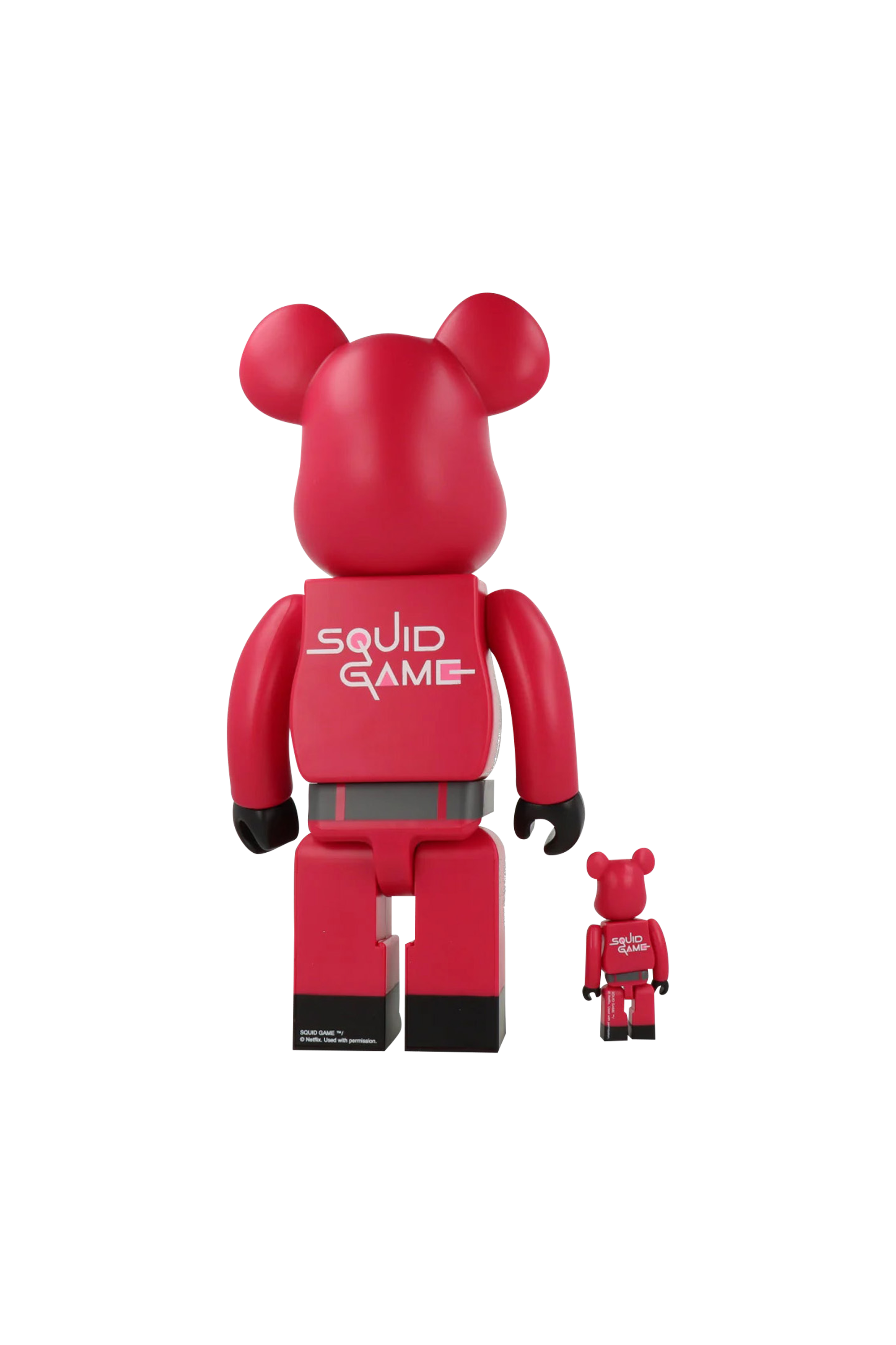 ARTOYZ figurine 400% + 100% Bearbrick Squid Game Guard Rouge