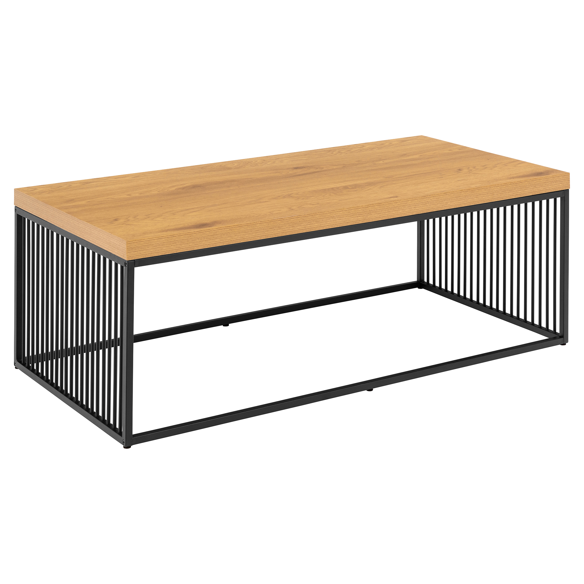 Couchtisch STRINGTON - Wildeiche- schwarz - 120 cm