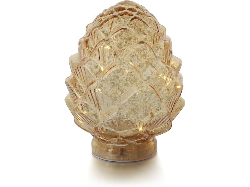 balthasar LED Dekozapfen PINE Gold Leichte Dekorationsfigur