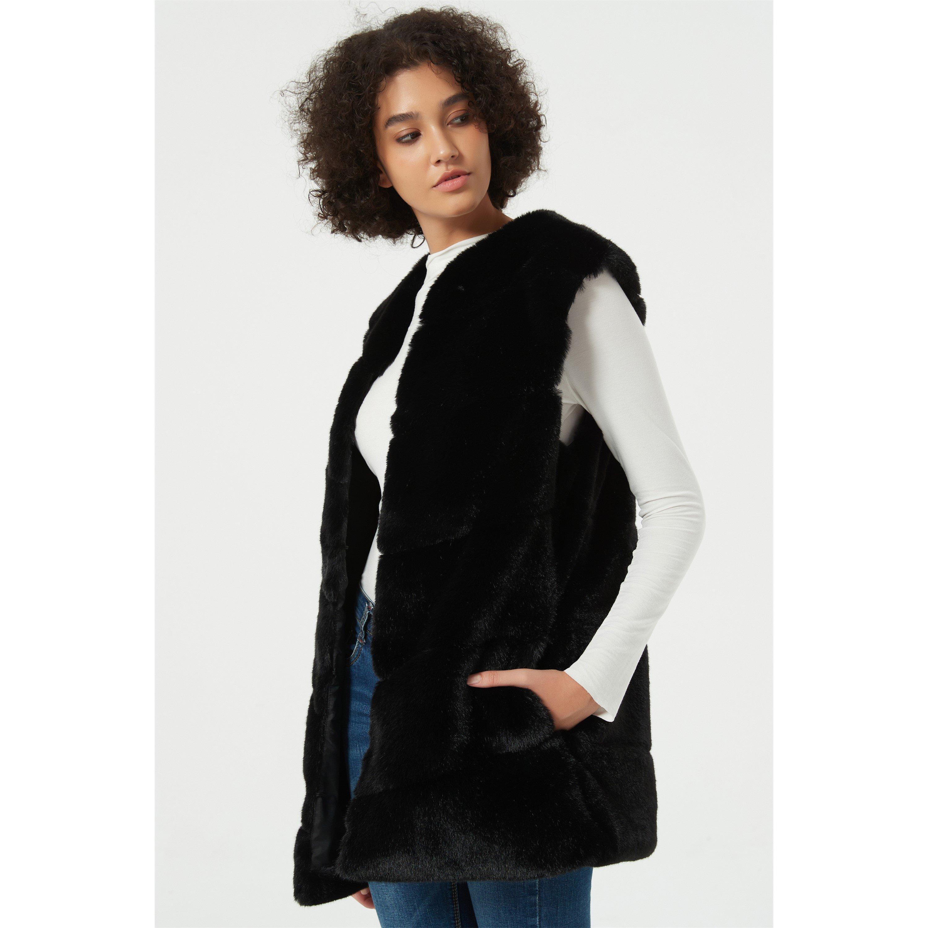 Be You B Faux Fur Panel Gillet
